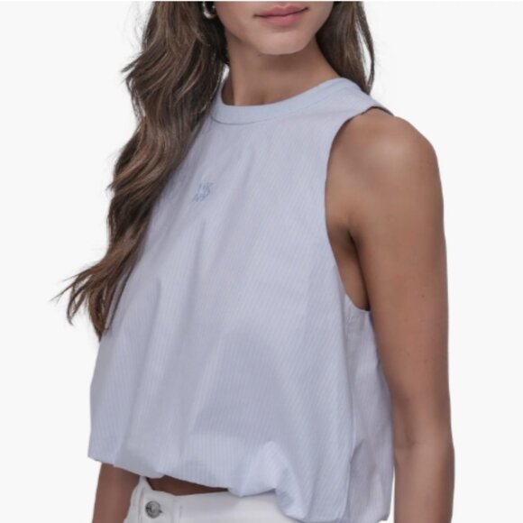 Brand New Poplin Sleeveless Top by DKNY Jeans - Picture 1 of 8